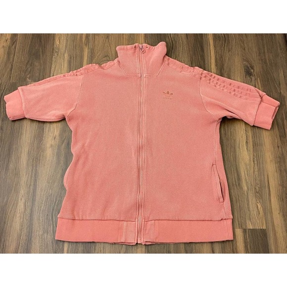 adidas Jackets & Blazers - Women Adidas Top Jacket Tubular Waffle knit full-zip cotton sport jacket, M